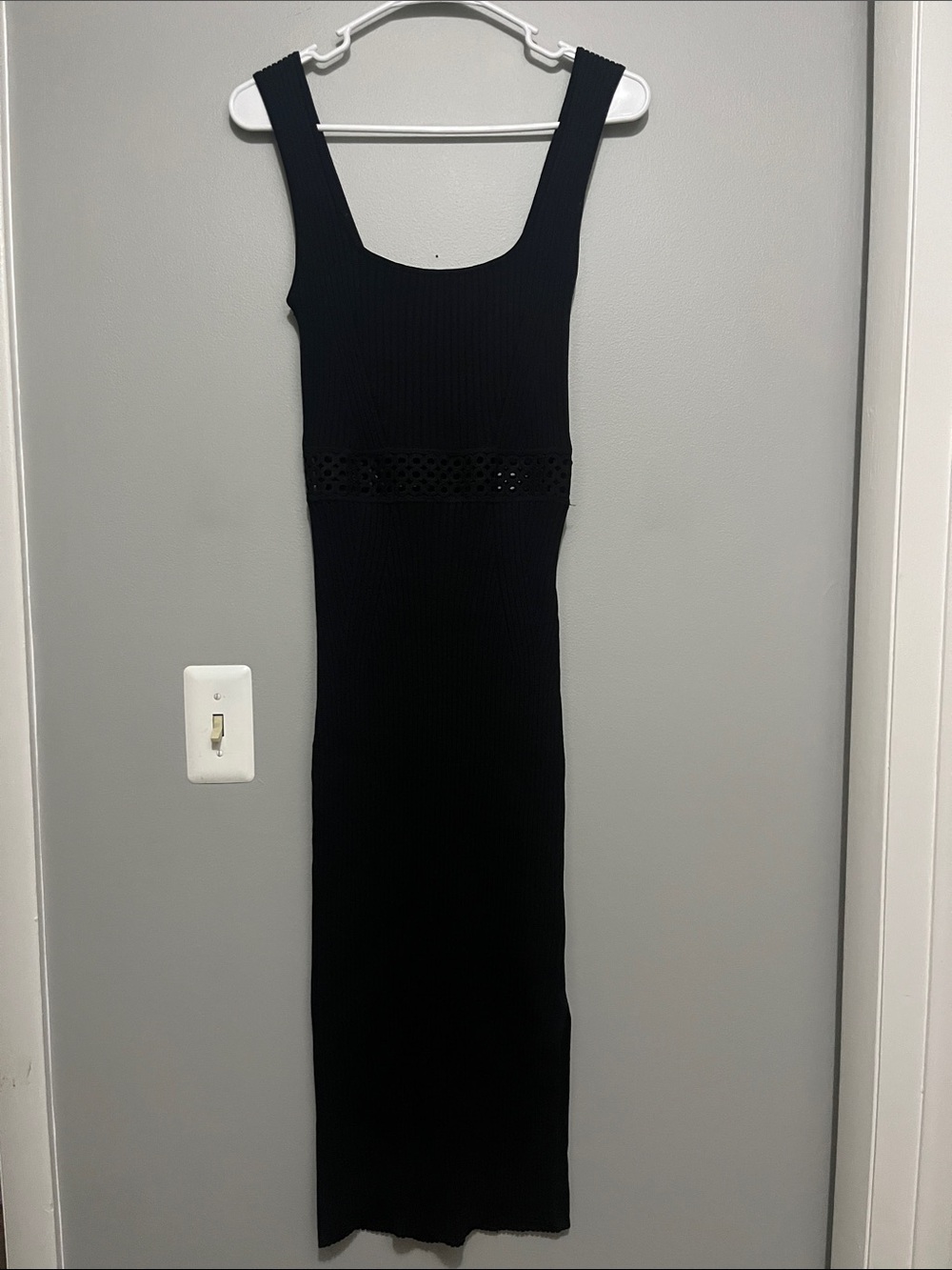 NWOT House of Harlow Black Ribbed Sweater Dress